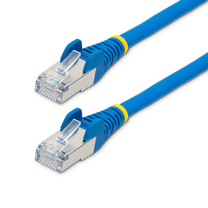 StarTech.com 2m CAT6a Ethernet Cable - Blue - Low Smoke Zero Halogen (LSZH) - 10GbE 500MHz 100W PoE++ Snagless RJ-45 w/Strain Reliefs S/FTP Network Patch Cord, 2 m, Cat6a, S/FTP (S-STP), RJ-45, RJ-45, Blue