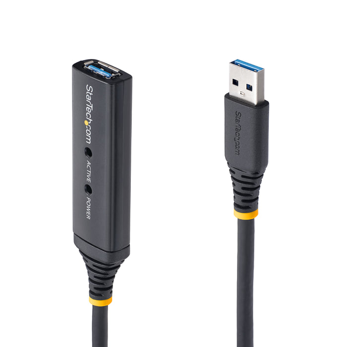 StarTech.com 10m (33ft) USB 3.0 (5Gbps) Active Extension Cable - M/F, 10 m, USB A, USB A, USB 3.2 Gen 1 (3.1 Gen 1), 5 Gbit/s, Black