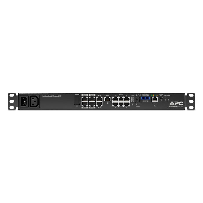 APC Rack Mount, Security and Environmental Appliance, NetBotz, 250A, Rack-mount, Black, SNMP, SNMP v3, Modbus, HTTPS, HTTP, RJ-45, Fast Ethernet