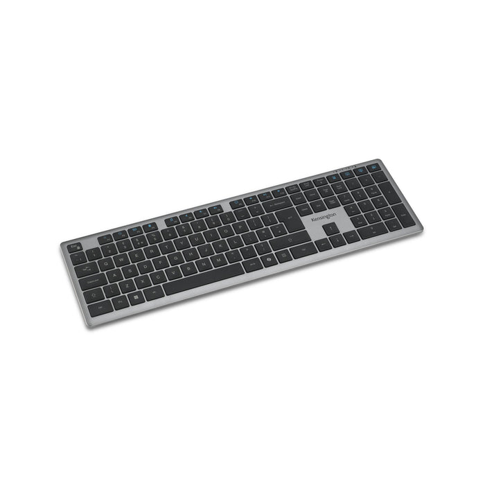 Kensington KB535 EQ Rechargeable Multi-Device Keyboard, Full-size (100%), Wireless, RF Wireless + Bluetooth, Scissor key switch, Grey