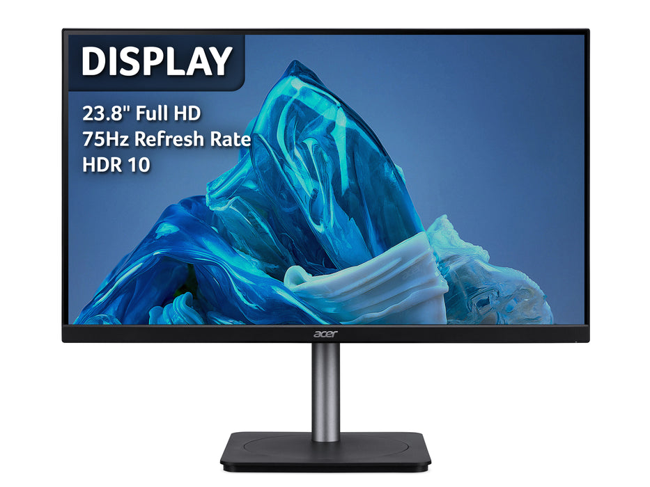 Acer CB3 CB243Y 24" Full HD IPS LCD Monitor, 60.5 cm (23.8"), 1920 x 1080 pixels, Full HD, LCD, 4 ms, Black