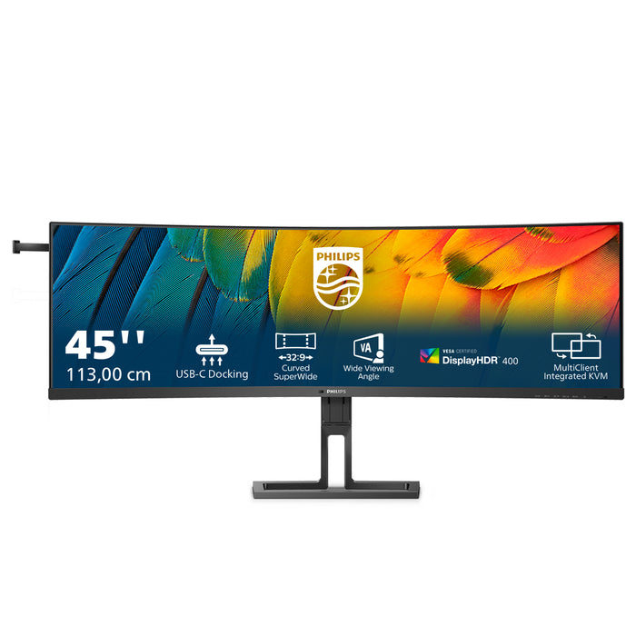 Philips 6000 series 45B1U6900C/00, 113 cm (44.5"), 5120 x 1440 pixels, UltraWide Dual Quad HD, LED, 4 ms, Black