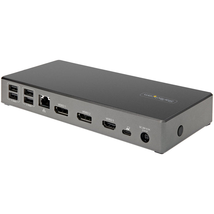 StarTech USB C Dock - Triple 4K Monitor USB Type-C Docking Station - 100W Power Delivery - DP 1.4 Alt Mode & DSC, 2x DisplayPort 1.4/HDMI 2.0 - 6xUSB (2x 10Gbps) - Windows/Chrome (DK31C2DHSPDUE)