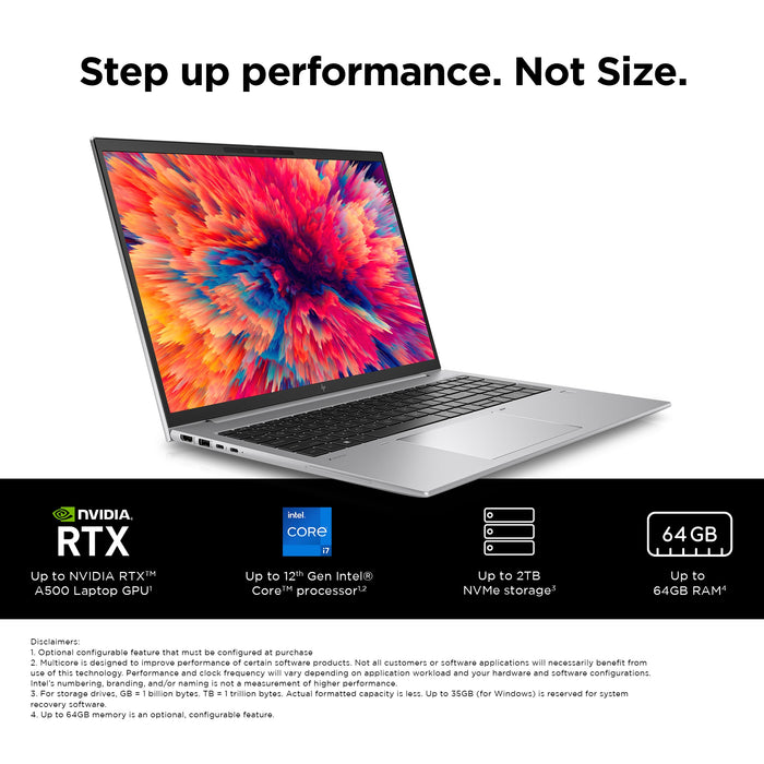 HP ZBook Firefly 16 G9, Intel® Core™ i7, 40.6 cm (16"), 1920 x 1200 pixels, 16 GB, 512 GB, Windows 11 Pro