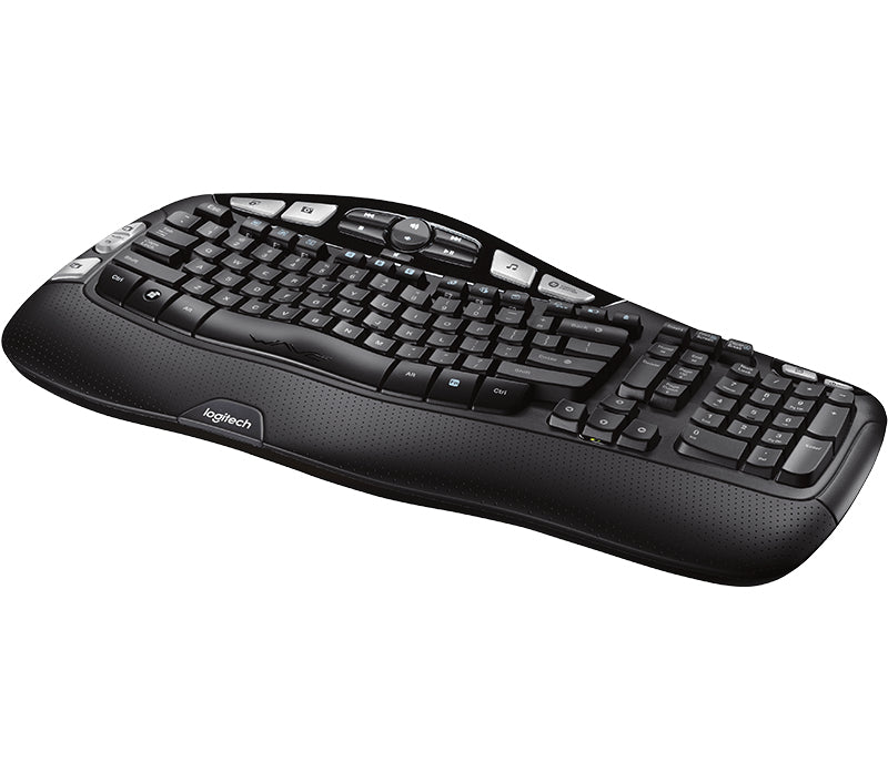 Logitech Wireless Keyboard K350, Full-size (100%), Wireless, RF Wireless, QWERTY, Black