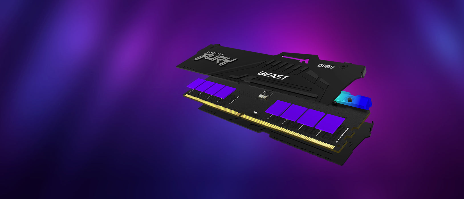 Kingston Technology FURY Beast 32GB 5600MT/s DDR5 CL36 DIMM (Kit of 2) RGB, 32 GB, 2 x 16 GB, DDR5, 288-pin DIMM
