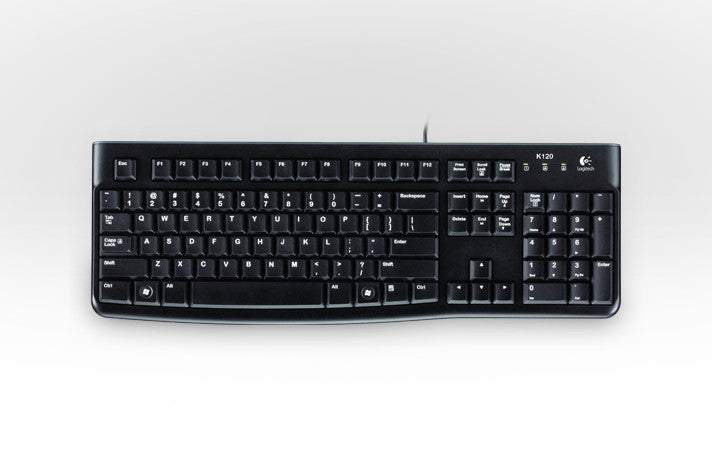 Logitech Keyboard K120 for Business, Full-size (100%), Wired, USB, QWERTY, Black