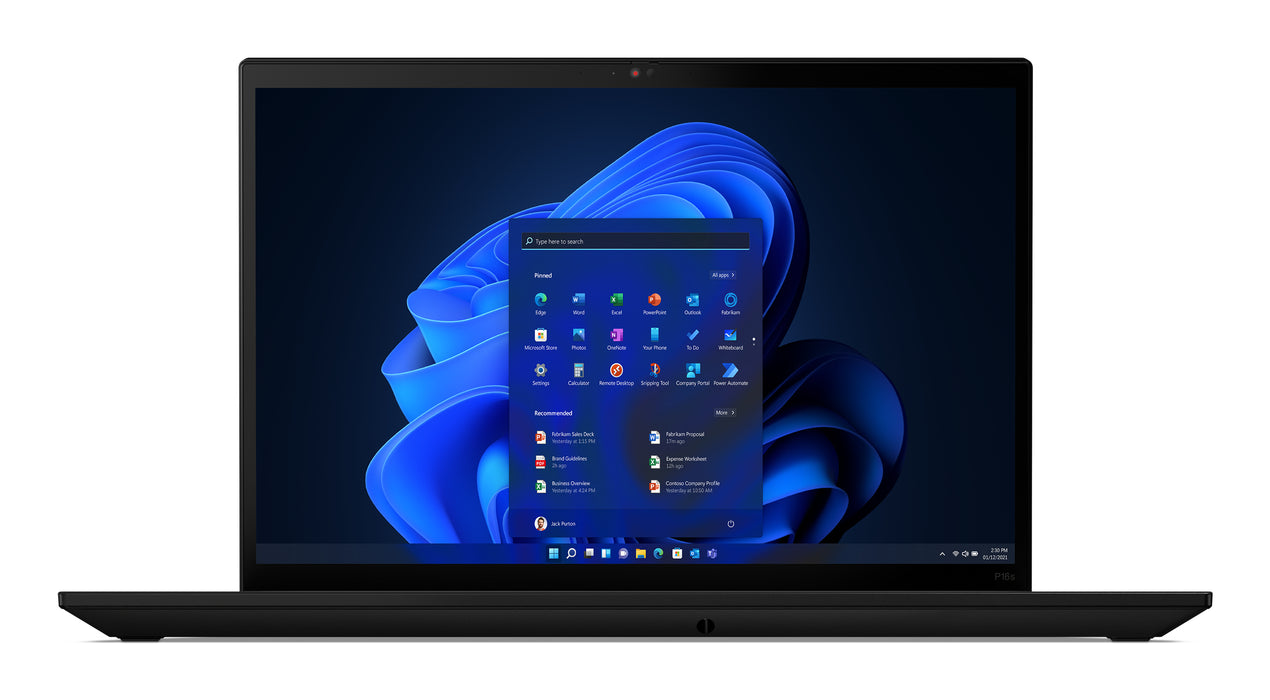 Lenovo ThinkPad P16s Gen 2 (Intel), Intel® Core™ i7, 40.6 cm (16"), 1920 x 1200 pixels, 16 GB, 512 GB, Windows 11 Pro