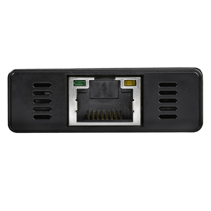 StarTech.com 3-Port Portable USB 3.0 Hub plus Gigabit Ethernet - 5Gbps - Aluminum with Built-in Cable - TAA, Wired, USB, Ethernet, 5000 Mbit/s, Black