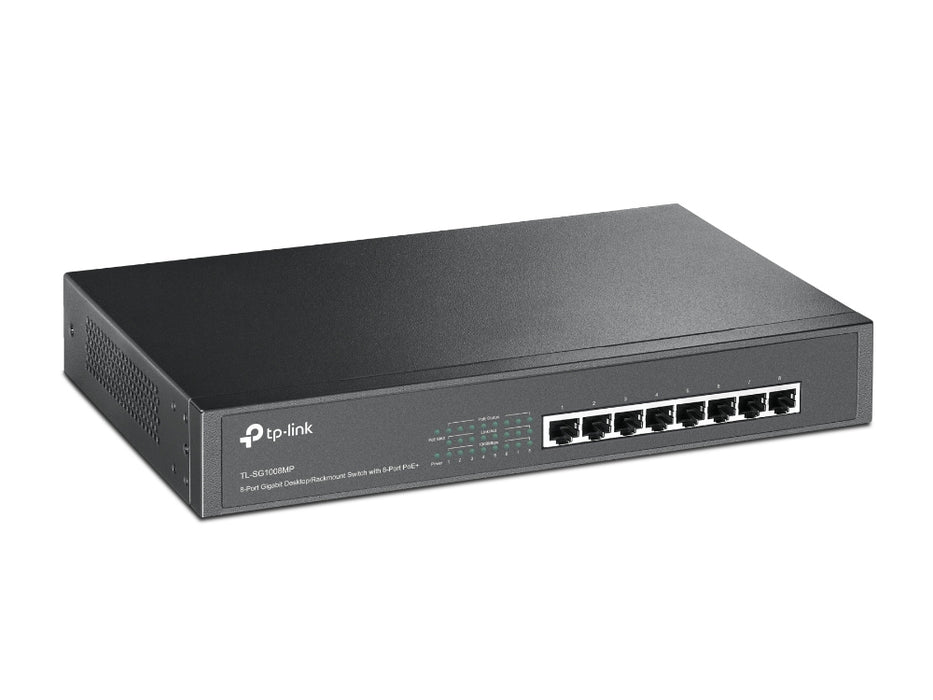 TP-Link TL-SG1008MP, Unmanaged, Gigabit Ethernet (10/100/1000), Power over Ethernet (PoE), Rack mounting