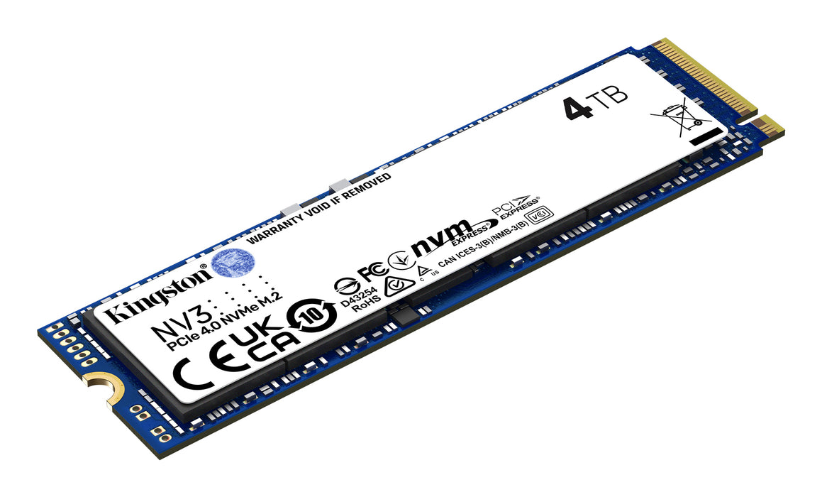 Kingston Technology 4000G NV3 M.2 2280 NVMe SSD, 4 TB, M.2, 6000 MB/s