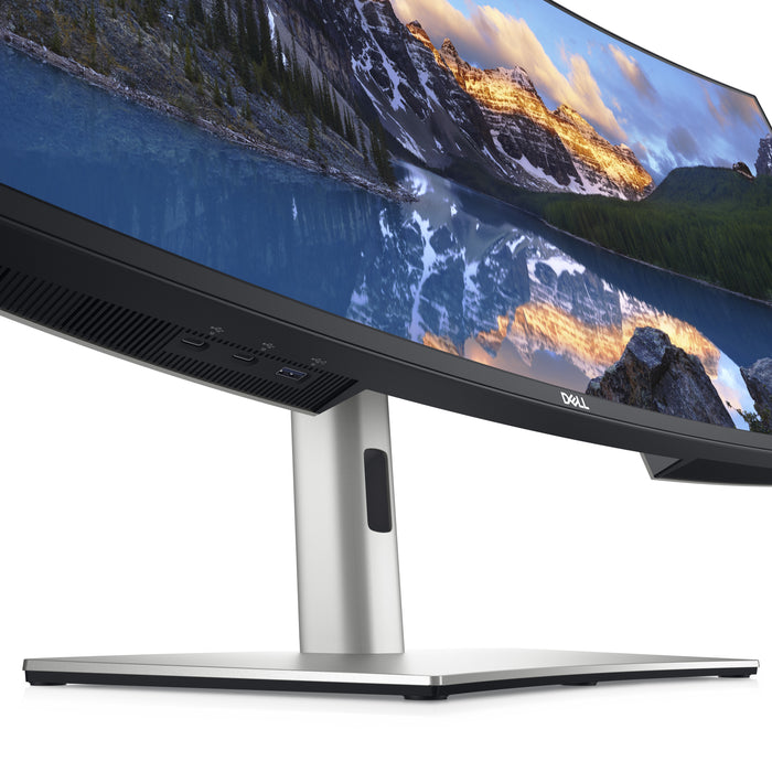 DELL UltraSharp U3824DW, 95.2 cm (37.5"), 3840 x 1600 pixels, Wide Quad HD+, LCD, 8 ms, Black, Silver