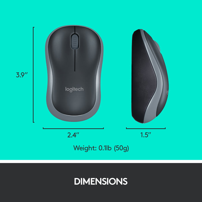 Logitech Wireless Combo MK270, Full-size (100%), Wireless, USB, QWERTZ, Black, Mouse included