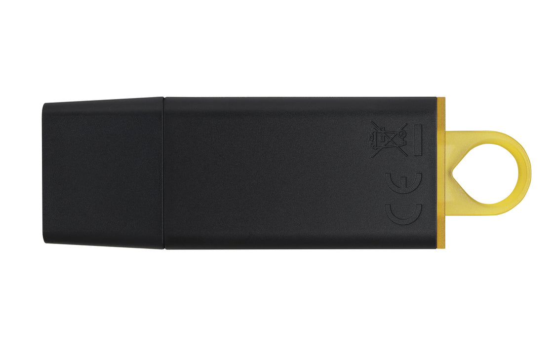 Kingston Technology DataTraveler Exodia - USB 3.2 Flash Drive, 128 GB, USB Type-A, 3.2 Gen 1 (3.1 Gen 1), Cap, 11 g, Black, Yellow