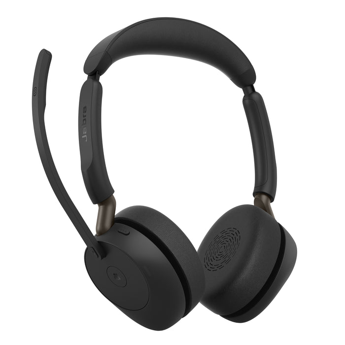 Jabra Evolve3 65 MS - USB-A with Dongle - Stereo (Charging Stand), Wireless, Office/Call center, 20 - 20000 Hz, 131 g, Headset, Black