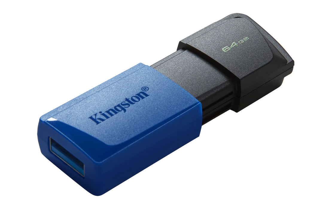 Kingston Technology DataTraveler 64GB USB3.2 Gen 1 Exodia M (Black + Blue), 64 GB, USB Type-A, 3.2 Gen 1 (3.1 Gen 1), Slide, 10 g, Black, Blue