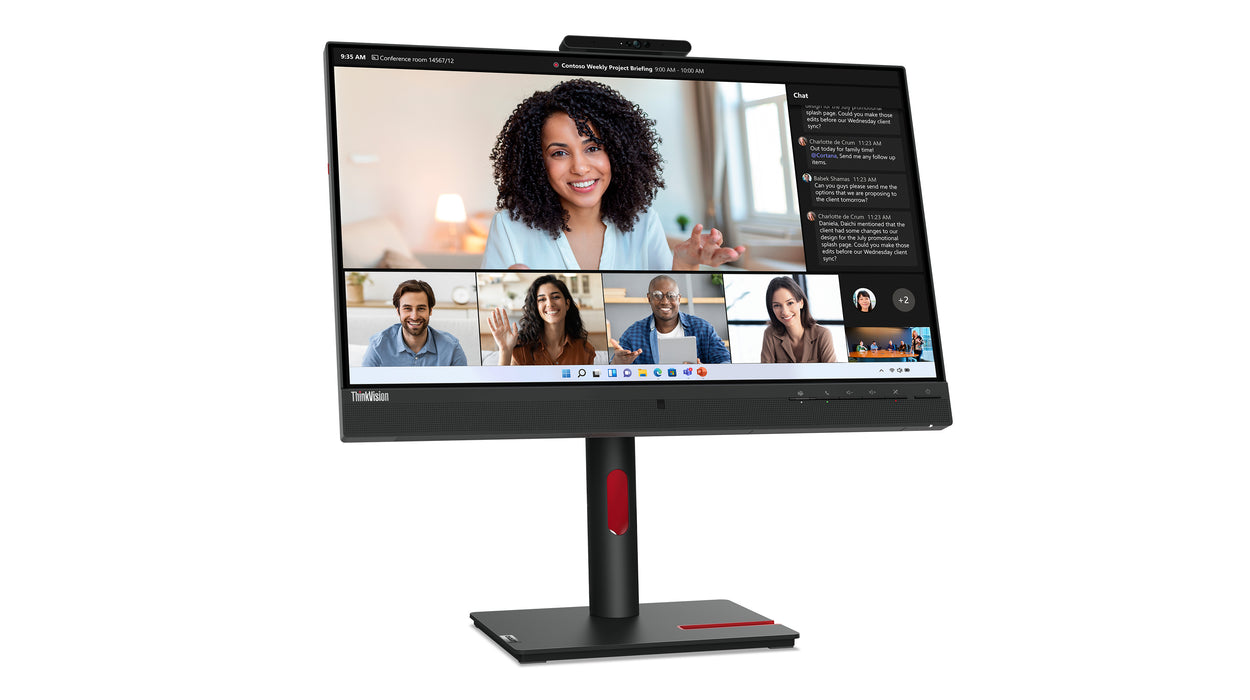 Lenovo ThinkVision T24mv-30 Monitor, 60.5 cm (23.8"), 1920 x 1080 pixels, Full HD, LED, 6 ms, Black