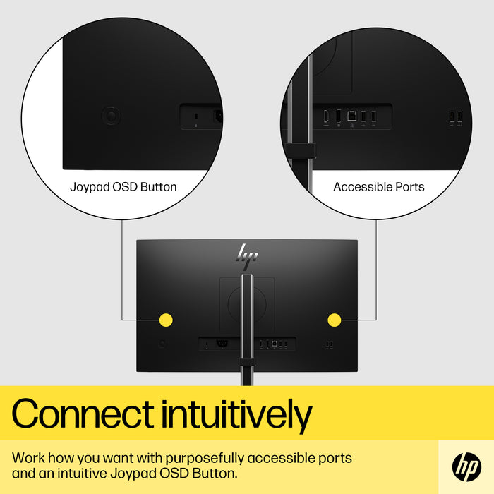 HP E24q G5 QHD Monitor, 60.5 cm (23.8"), 2560 x 1440 pixels, Quad HD, LCD, 5 ms, Black