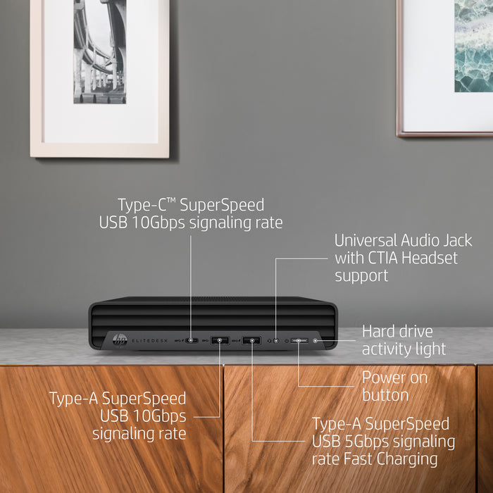HP EliteDesk 800 G6, 2 GHz, Intel® Core™ i7, i7-10700T, 8 GB, 256 GB, Windows 11 Pro