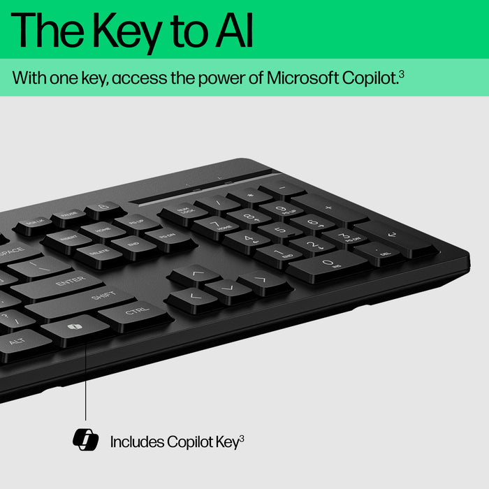 HP 125 Wired Keyboard, Black