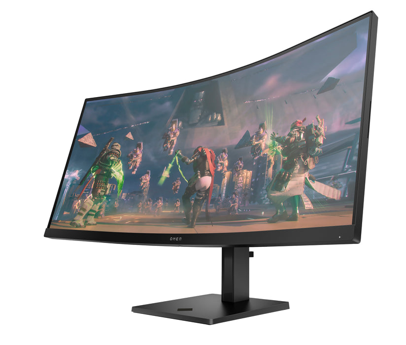 OMEN by HP OMEN by 34 inch WQHD 165Hz Curved Gaming Monitor - OMEN 34c, 86.4 cm (34"), 3440 x 1440 pixels, Wide Quad HD, LCD, 1 ms, Black