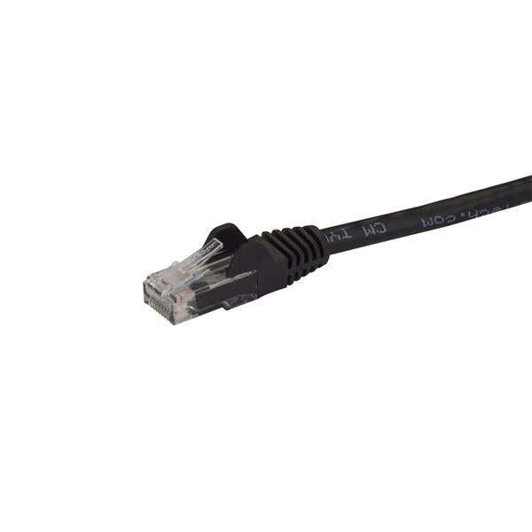 StarTech.com 100ft CAT6 Ethernet Cable - Black CAT 6 Gigabit Ethernet Wire -250MHz 100W PoE RJ45 UTP Network/Patch Cord Snagless w/Strain Relief Individually Tested, 30.5 m, Cat6, U/UTP (UTP), RJ-45, RJ-45, Black