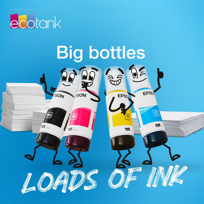 Epson 114 EcoTank Cyan ink bottle, Original, Cyan, Epson, ET-8500 ET-8600, Standard Yield, 70 ml