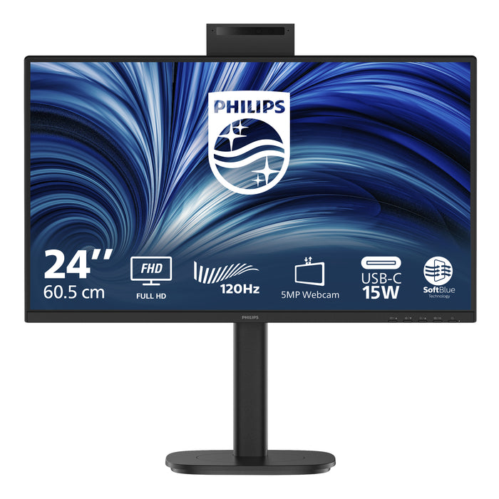 Philips 3000 series 24B2N3200JH/00, 60.5 cm (23.8"), 1920 x 1080 pixels, Full HD, LCD, 4 ms, Black