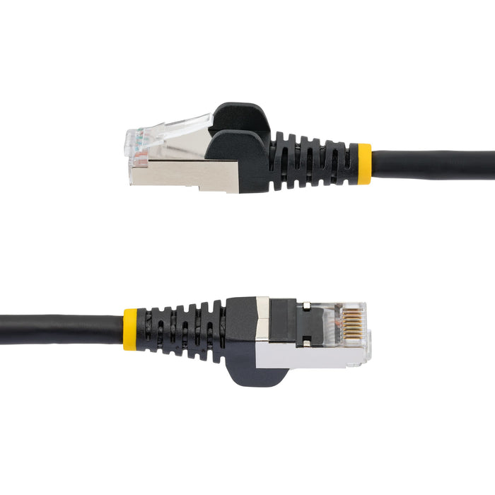 StarTech.com 7.5m CAT6a Ethernet Cable - Black - Low Smoke Zero Halogen (LSZH) - 10GbE 500MHz 100W PoE++ Snagless RJ-45 w/Strain Reliefs S/FTP Network Patch Cord, 7.5 m, Cat6a, S/FTP (S-STP), RJ-45, RJ-45, Black
