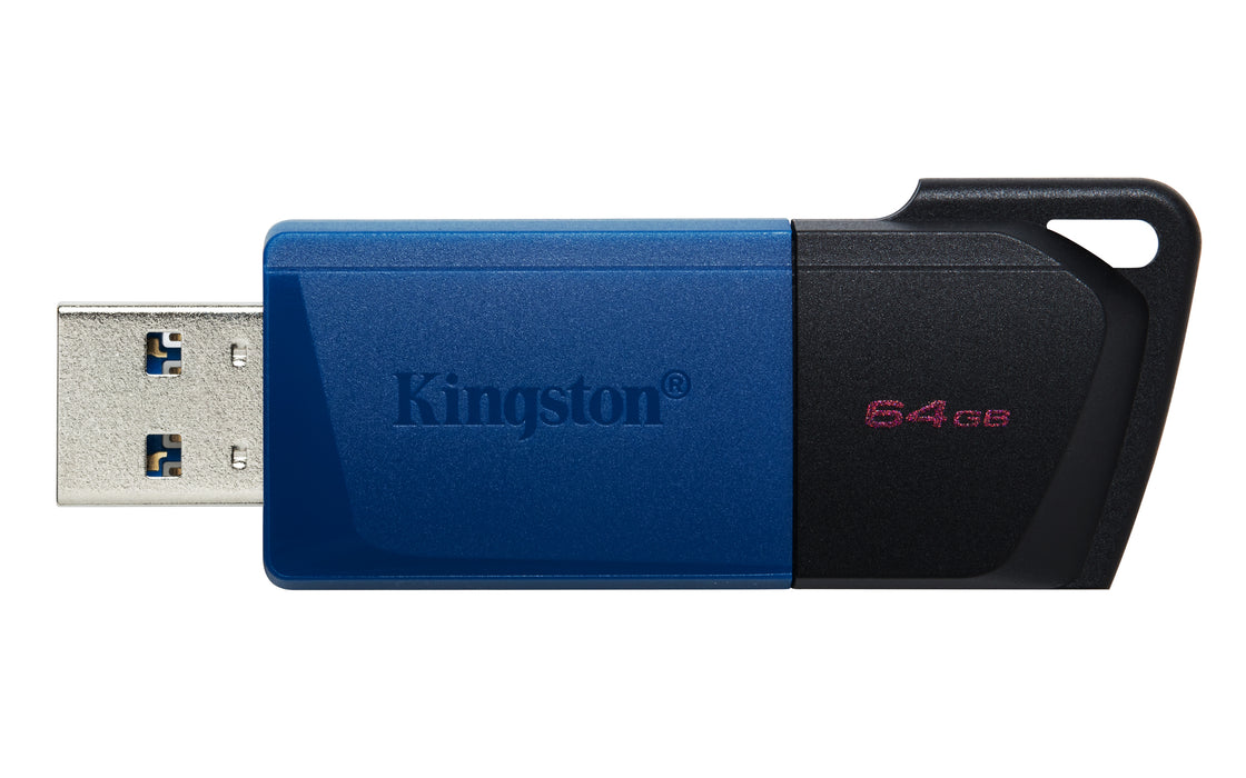 Kingston Technology DataTraveler 64GB USB3.2 Gen 1 Exodia M (Black + Blue) - 2 Pieces, 64 GB, USB Type-A, 3.2 Gen 1 (3.1 Gen 1), Slide, 20 g, Black, Blue