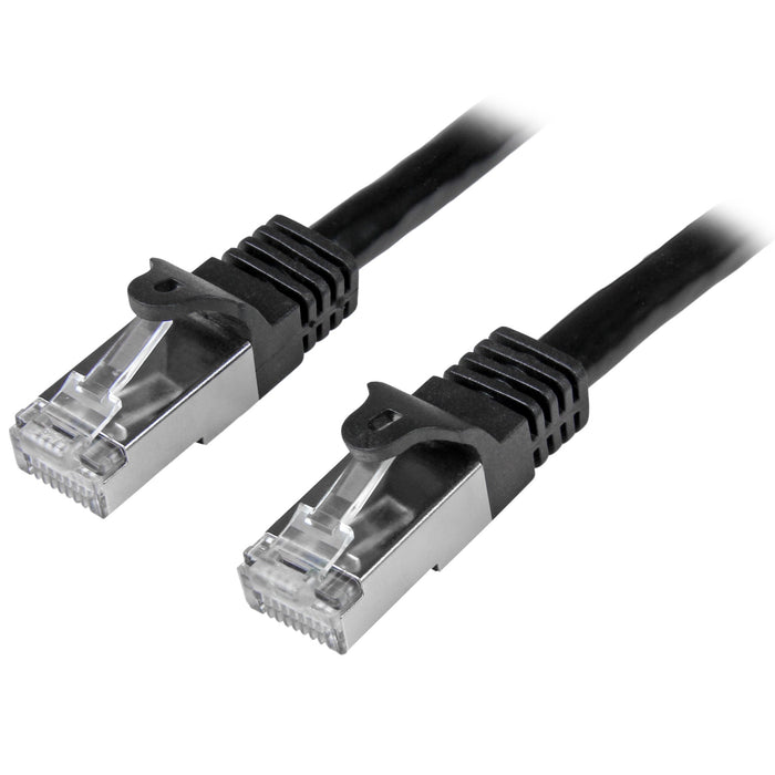 StarTech.com Cat6 Patch Cable - Shielded (SFTP) - 2 m, Black, 2 m, Cat6, SF/UTP (S-FTP), RJ-45, RJ-45, Black