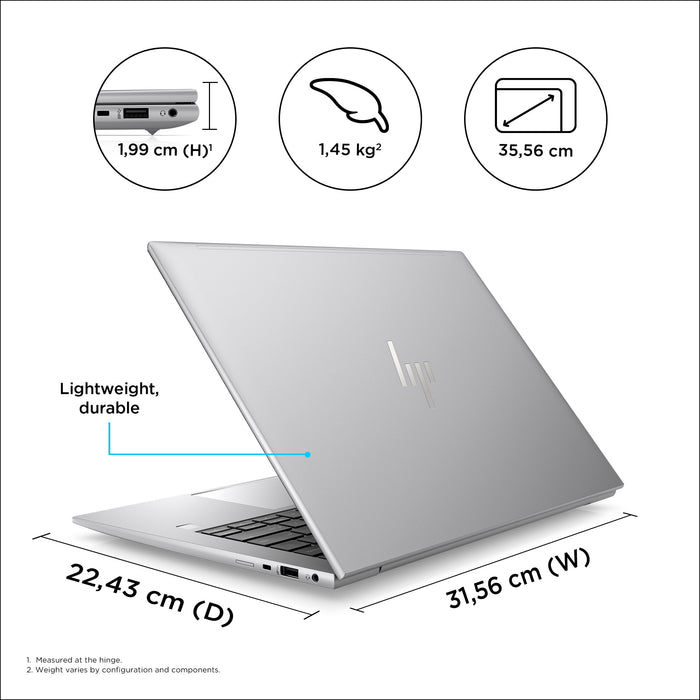 HP ZBook Firefly 14 G10, Intel® Core™ i7, 1.7 GHz, 35.6 cm (14"), 1920 x 1200 pixels, 32 GB, 1 TB