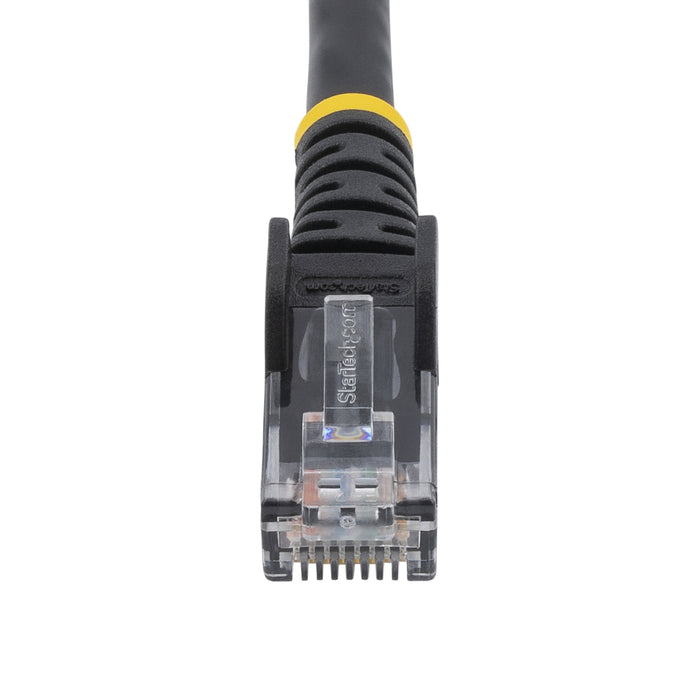 StarTech.com 50cm CAT6 Ethernet Cable - LSZH (Low Smoke Zero Halogen) - 10 Gigabit 250Mhz 100W PoE RJ45 10GbE UTP Network Patch Cord Snagless with Strain Relief - Black, CAT 6, ETL Verified, 24AWG, 0.5 m, Cat6, U/UTP (UTP), RJ-45, RJ-45, Black