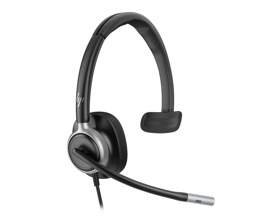 HP Poly Mission 615 Monaural USB Wired Headset (Bulk), Wired, Office/Call center, 117.5 g, Headset, Black