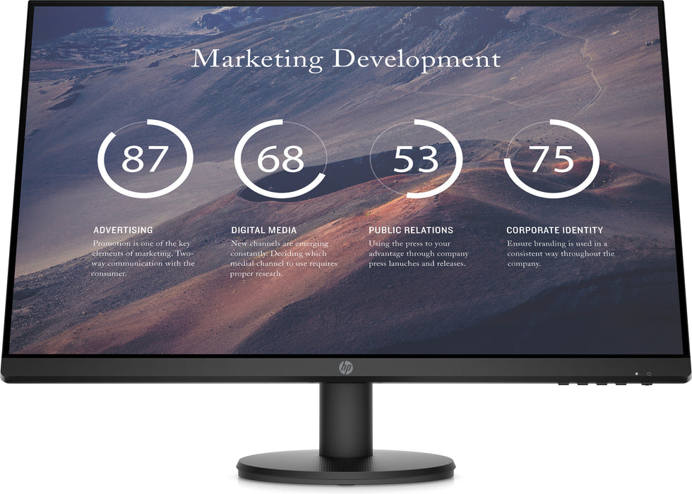 HP P27v G4, 68.6 cm (27"), 1920 x 1080 pixels, Full HD, LCD, 5 ms, Black