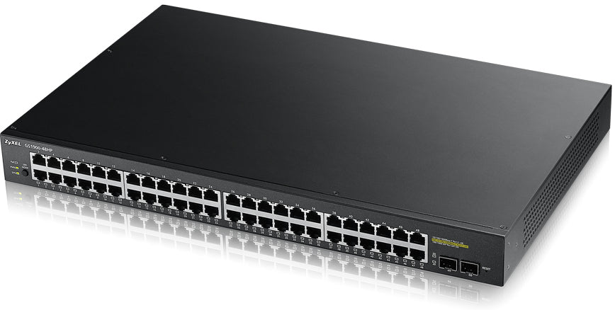 Zyxel 48-port GbE Smart Managed Switch, Managed, L2, Gigabit Ethernet (10/100/1000), Power over Ethernet (PoE), Rack mounting, 1U