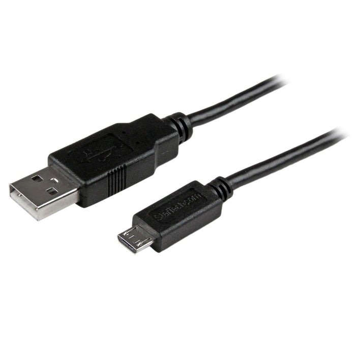 StarTech.com Micro-USB Cable - M/M - 2m, 2 m, USB A, Micro-USB B, USB 2.0, 0.48 Gbit/s, Black