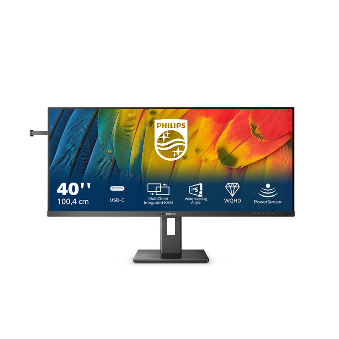 Philips 5000 series 40B1U5600/00, 101.6 cm (40"), 3440 x 1440 pixels, Wide Quad HD, LCD, 4 ms, Black
