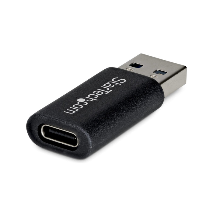 StarTech.com USB-A to USB-C Adapter, USB-A Male to USB-C Female Converter, USB 10Gbps, 5V 900mA, USB to USB C Adapter for USB-A Chargers/Hubs, USB-A, USB-C, Black