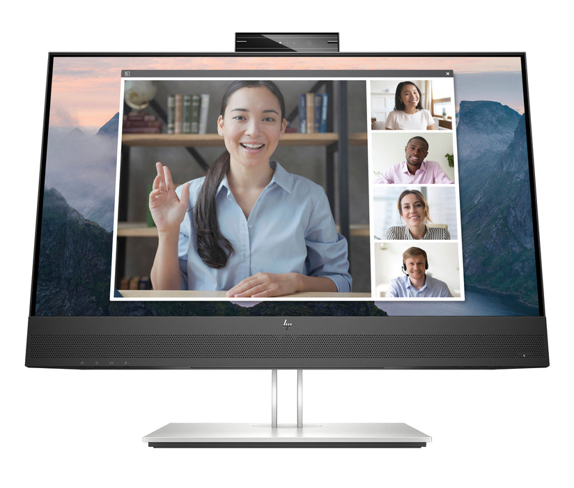 HP E24mv G4 FHD Conferencing Monitor, 60.5 cm (23.8"), 1920 x 1080 pixels, Full HD, LCD, 5 ms, Black, Silver