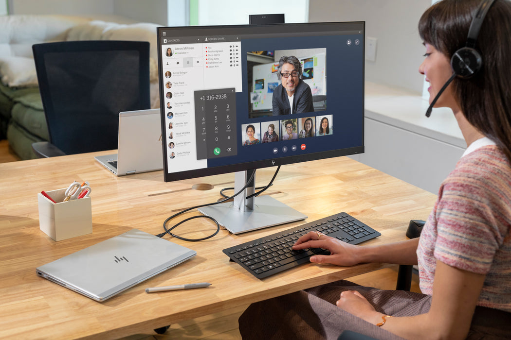 HP E27d G4, 68.6 cm (27"), 2560 x 1440 pixels, Quad HD, 5 ms, Black