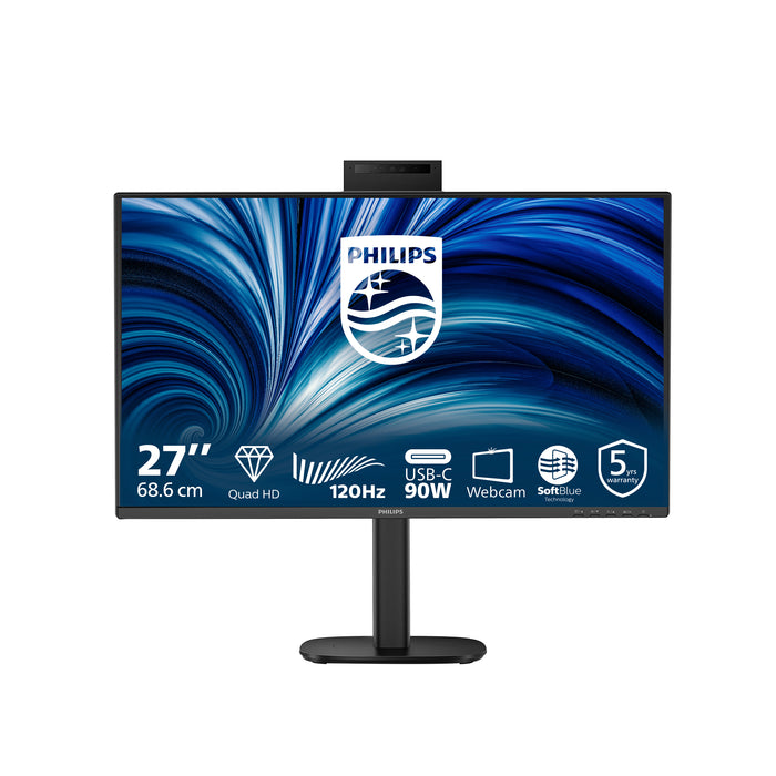 Philips 3000 series 27B2U3601H/00, 68.6 cm (27"), 2560 x 1440 pixels, Quad HD, LCD, 4 ms, Black