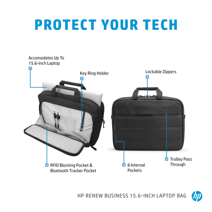 HP Renew Business 15.6-inch Laptop Bag, Messenger case, 39.6 cm (15.6"), 610 g