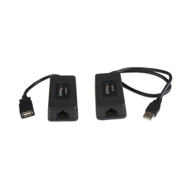 StarTech.com 1 Port USB over Cat5 / Cat6 Ethernet Extender - up to 131ft (40m), Network transmitter & receiver, 40 m, 12 Mbit/s, Cat5, Cat6, Black, CE, FCC, REACH