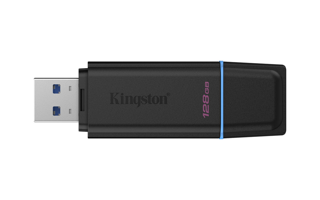 Kingston Technology DataTraveler 128GB Portable USB 3.2 Gen 1 Exodia Black/Blue, 128 GB, USB Type-A, 3.2 Gen 1 (3.1 Gen 1), Cap, 8.96 g, Black, Blue