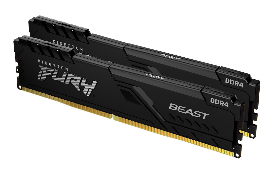 Kingston Technology FURY Beast 64GB 3600MT/s DDR4 CL18 DIMM (Kit of 2) Black, 64 GB, 2 x 32 GB, DDR4, 288-pin DIMM