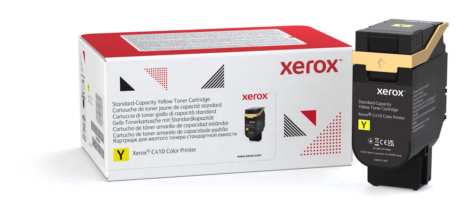 Xerox Genuine ® C410 Color Printer/VersaLink® C415 Color Multifunction Printer Yellow Standard capacity Toner Cartridge (2000 Pages) - 006R04680, 2000 pages, Yellow, 1 pc(s)