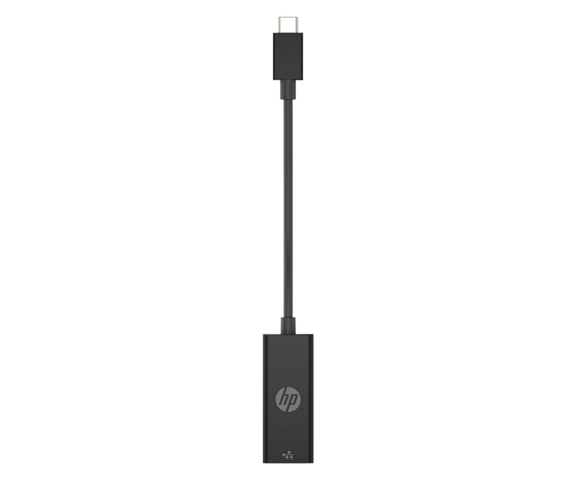 HP USB-C to RJ45 Adapter G2, Wired, USB Type-C, Ethernet, Black