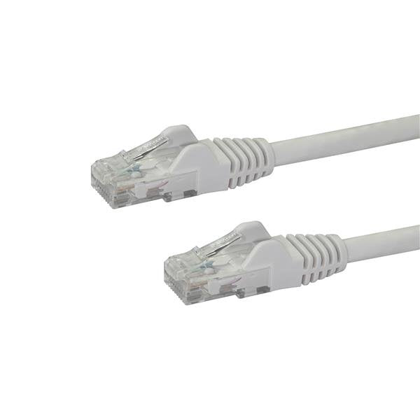 StarTech.com 50cm CAT6 Ethernet Cable - White CAT 6 Gigabit Ethernet Wire -250MHz 100W PoE RJ45 UTP Network/Patch Cord Snagless w/Strain Relief Individually Tested, 0.5 m, Cat6, U/UTP (UTP), RJ-45, RJ-45, White