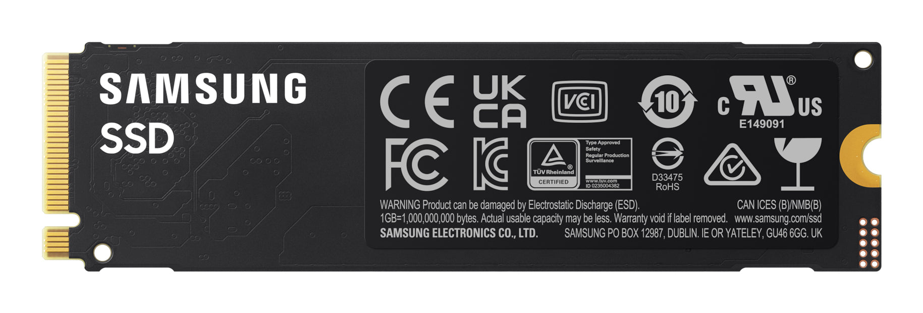 Samsung 990 SSD PCIe 4.0x4 NVMe M.2, 1 TB, M.2, 7150 MB/s